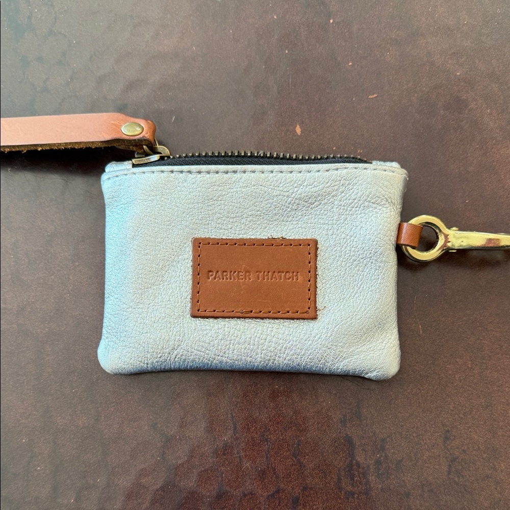 Parker Thatch Silver Zip Top Key Ring-Worn and Loved